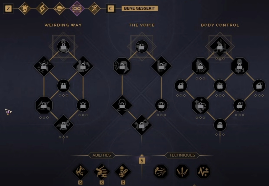 dune awakening bene gesserit skill tree